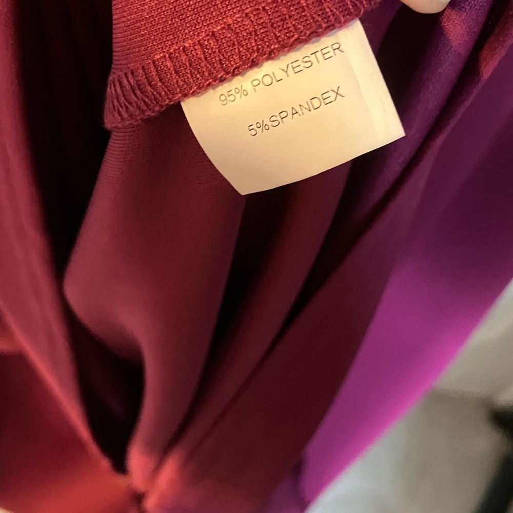 iHot Purple Plum Dress V Neck 2XL Ruffle Pleat - Picture 5 of 5